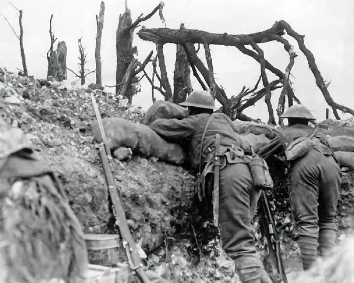 Framed Print : Two British soldiers in trench, Western Front, WW1 Framed Print : Two British soldiers in trench, Western Front, WW1