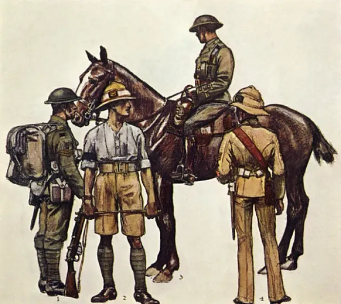 Framed Print : Four British soldiers, WW1 Framed Print : Four British soldiers, WW1