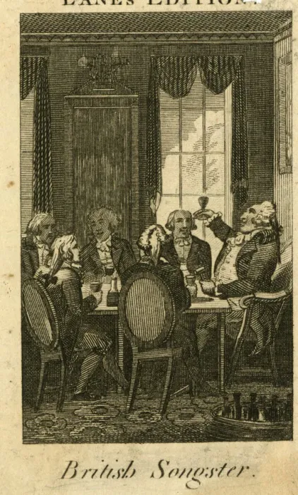 Framed Print : British Songster - giving a toast Framed Print : British Songster - giving a toast