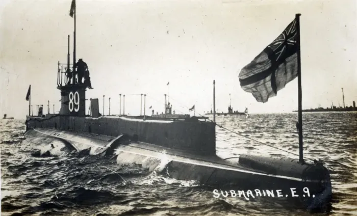 Framed Print : British submarine HMS E9, WW1 Framed Print : British submarine HMS E9, WW1