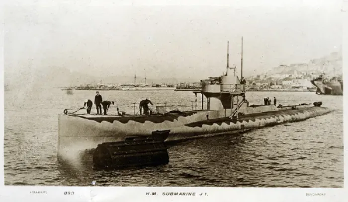 Framed Print : British submarine HMS J1, WW1 Framed Print : British submarine HMS J1, WW1
