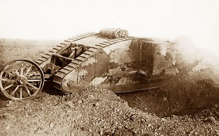 Framed Print : British tank during WW1 Framed Print : British tank during WW1