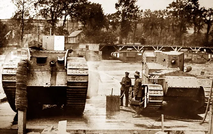 Framed Print : British tanks during WW1 Framed Print : British tanks during WW1