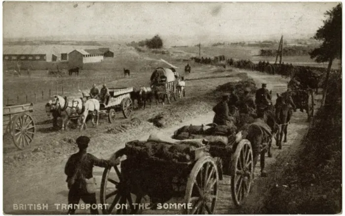 Framed Print : British transport supply line - Battle of the Somme, 1916 Framed Print : British transport supply line - Battle of the Somme, 1916