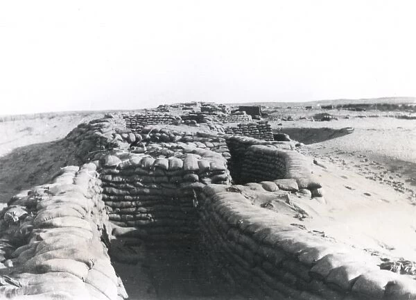 British trenches after fall of Gaza, Palestine, WW1