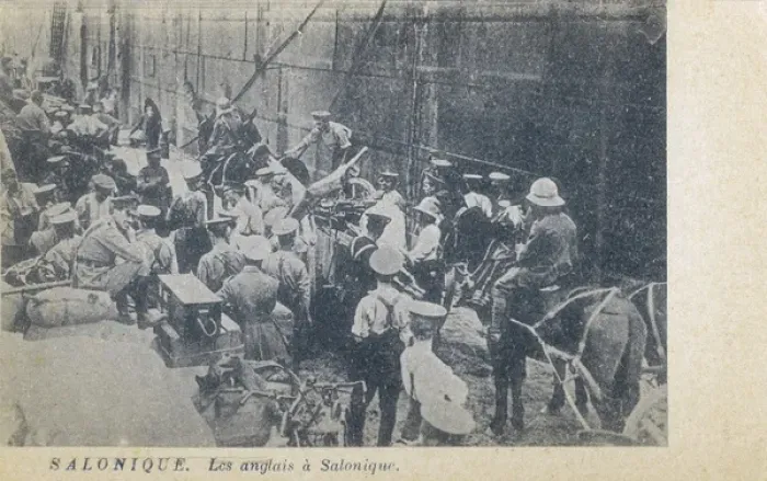 Framed Print : British Troops in Thessaloniki - WWI Framed Print : British Troops in Thessaloniki - WWI