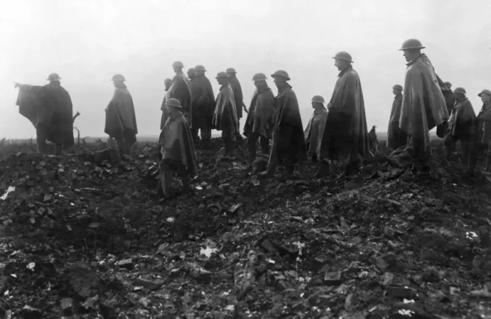 Framed Print : British troops watching shelling, Western Front, WW1 Framed Print : British troops watching shelling, Western Front, WW1