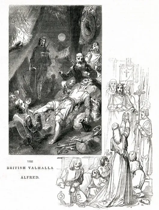 Framed Print : The British Valhalla -- King Alfred Framed Print : The British Valhalla -- King Alfred