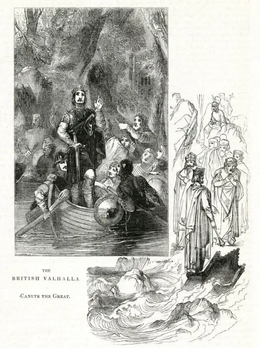 Framed Print : The British Valhalla -- King Canute (Cnut) the Great Framed Print : The British Valhalla -- King Canute (Cnut) the Great