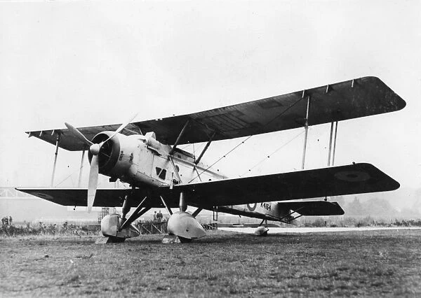 British Vickers Vildebeest biplane on an airfield
