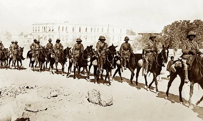Framed Print : British Yeomanry in Damascus during the First World War Framed Print : British Yeomanry in Damascus during the First World War