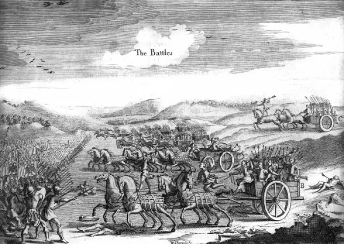 Framed Print : Britons in Chariots Framed Print : Britons in Chariots