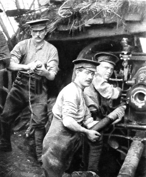 Britsh gunners in action at the front