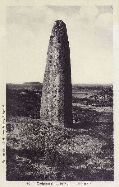 Brittany, France - Menhir standing stone at Tregastel