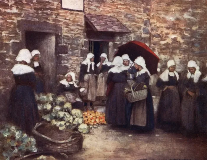 Framed Print : Brittany Veg. Market Framed Print : Brittany Veg. Market