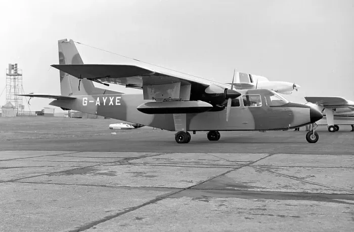 Framed Print : Britten-Norman BN-2A-8 Defender G-AYXE Framed Print : Britten-Norman BN-2A-8 Defender G-AYXE