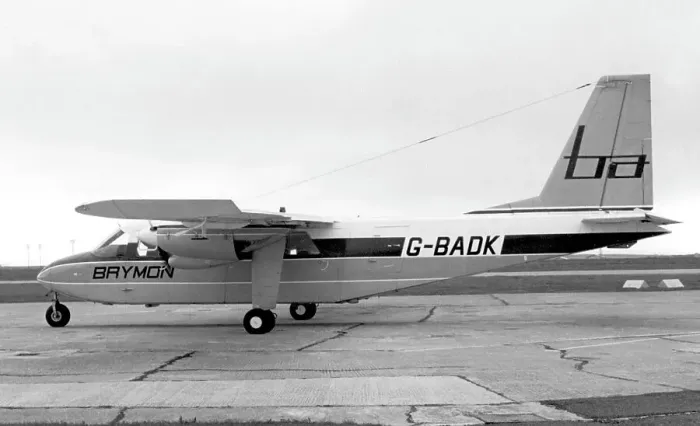 Framed Print : Britten-Norman BN-2A Islander G-BADK Framed Print : Britten-Norman BN-2A Islander G-BADK