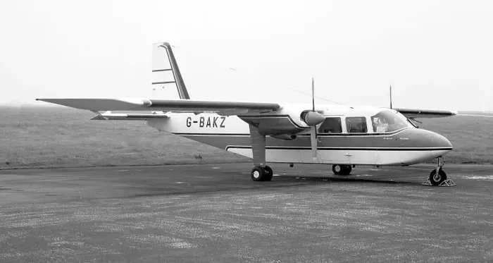 Framed Print : Britten-Norman BN-2A Islander G-BAKZ Framed Print : Britten-Norman BN-2A Islander G-BAKZ