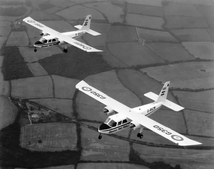 Framed Print : Two Britten-Norman BN2A Islanders G350 and G351 Framed Print : Two Britten-Norman BN2A Islanders G350 and G351