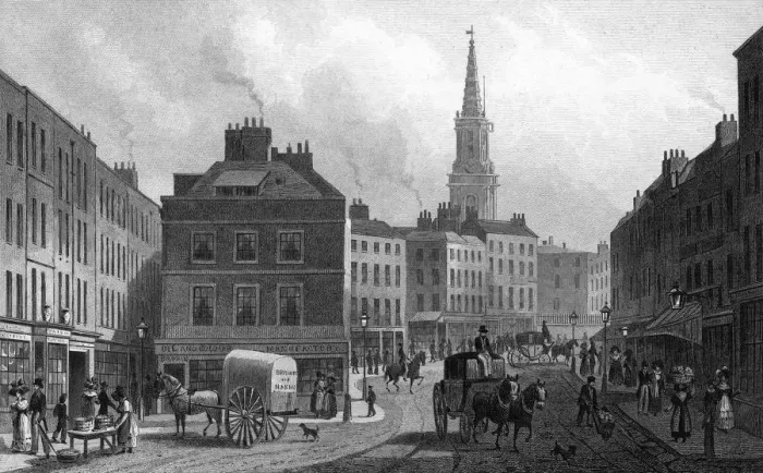Framed Print : Broad St Bloomsbury Framed Print : Broad St Bloomsbury