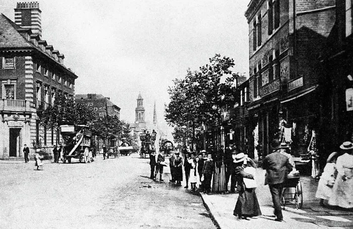 Framed Print : Broad Street, Birmingham early 1900's Framed Print : Broad Street, Birmingham early 1900's