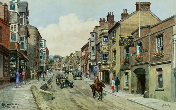 Framed Print : Broad Street, Lyme Regis, Dorset Framed Print : Broad Street, Lyme Regis, Dorset
