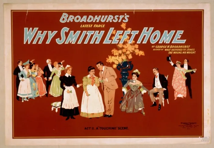Framed Print : Broadhursts latest farce, Why Smith left home by George H Framed Print : Broadhursts latest farce, Why Smith left home by George H
