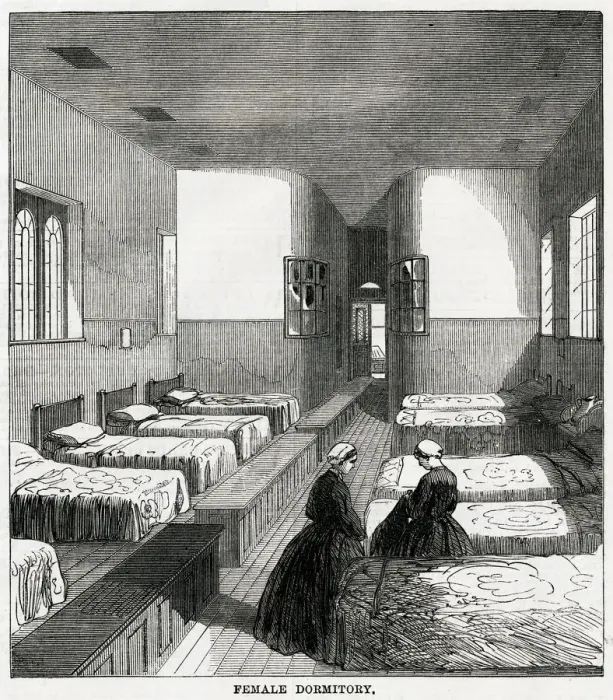 Framed Print : Broadmoor - female dormitory 1867 Framed Print : Broadmoor - female dormitory 1867