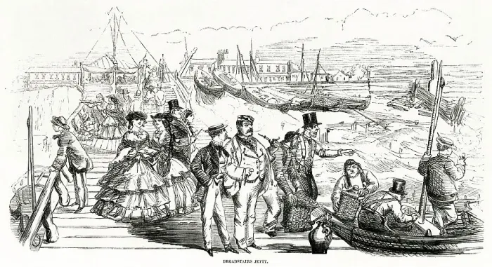 Framed Print : Broadstairs Jetty 1857 Framed Print : Broadstairs Jetty 1857