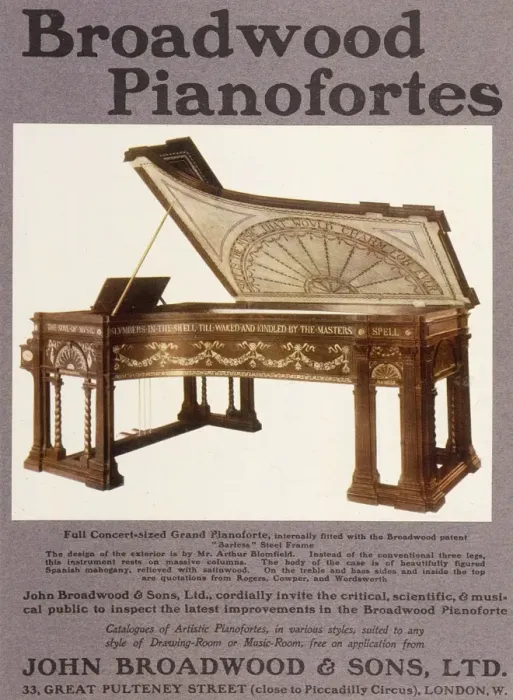 Framed Print : Broadwood Piano 1902 - 1 Framed Print : Broadwood Piano 1902 - 1