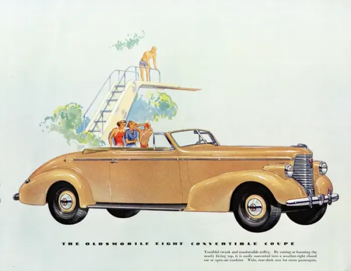 Framed Print : Brochure illustration, Oldsmobile Eight Framed Print : Brochure illustration, Oldsmobile Eight