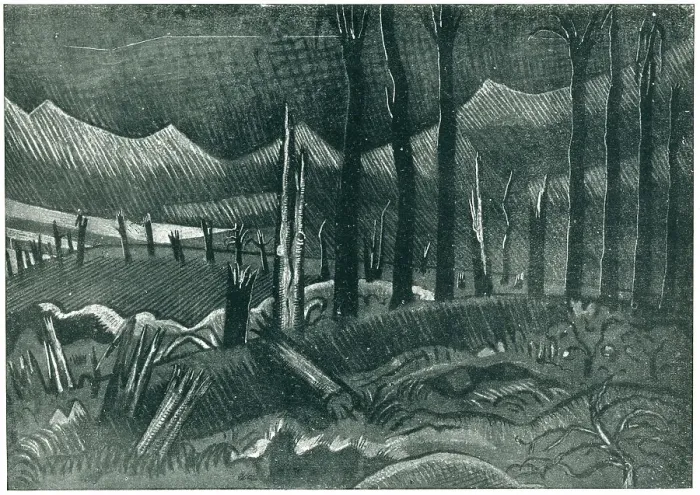 Framed Print : Broken Trees, Wytschaete Framed Print : Broken Trees, Wytschaete