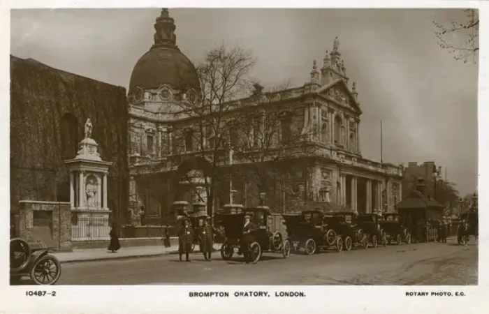 Framed Print : Brompton Oratory, London - with cab rank Framed Print : Brompton Oratory, London - with cab rank