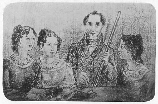 Bronte Family. BRONTE FAMILY A family portrait of Charlotte, Emily, Bramwell and Anne