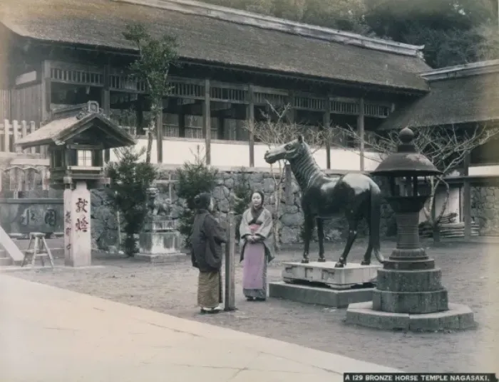 Framed Print : Bronze Horse Temple Nagasaki Framed Print : Bronze Horse Temple Nagasaki