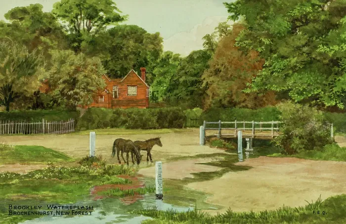 Framed Print : Brookley Watersplash, Brockenhurst, New Forest, Hampshire Framed Print : Brookley Watersplash, Brockenhurst, New Forest, Hampshire