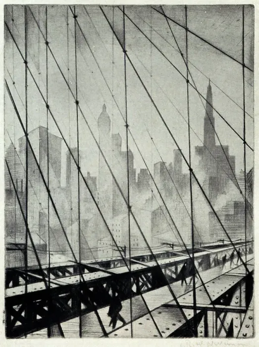Framed Print : On Brooklyn Bridge Framed Print : On Brooklyn Bridge