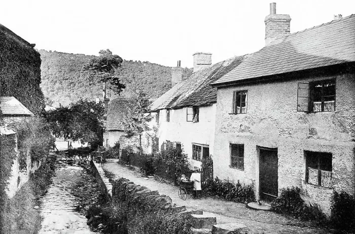 Framed Print : Brookside, Knighton Framed Print : Brookside, Knighton