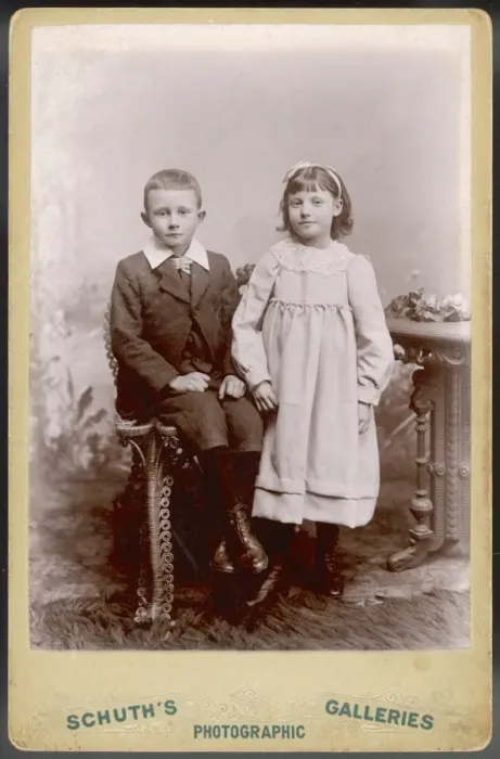 Framed Print : Brother & Sister C1880 Framed Print : Brother & Sister C1880