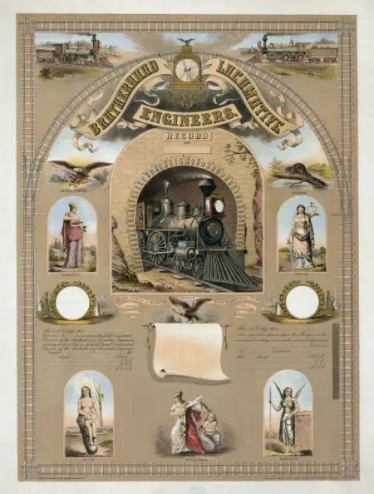 Framed Print : Brotherhood of Locomotive Engineers Framed Print : Brotherhood of Locomotive Engineers