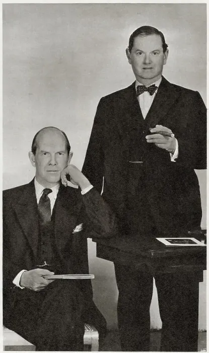 Framed Print : Brothers, Alec (1898-1981) and Evelyn Waugh (1903-1966). Both British novelists. Date: 1954 Framed Print : Brothers, Alec (1898-1981) and Evelyn Waugh (1903-1966). Both British novelists. Date: 1954