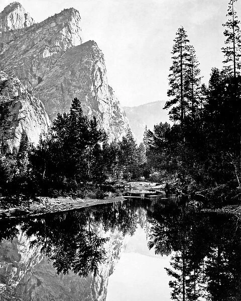 The Three Brothers and River Merced, Yosemite, California