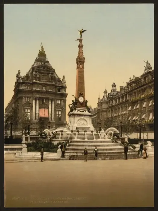 Framed Print : Brouckere Place and Anspach Monument, Brussels, Belgium Framed Print : Brouckere Place and Anspach Monument, Brussels, Belgium