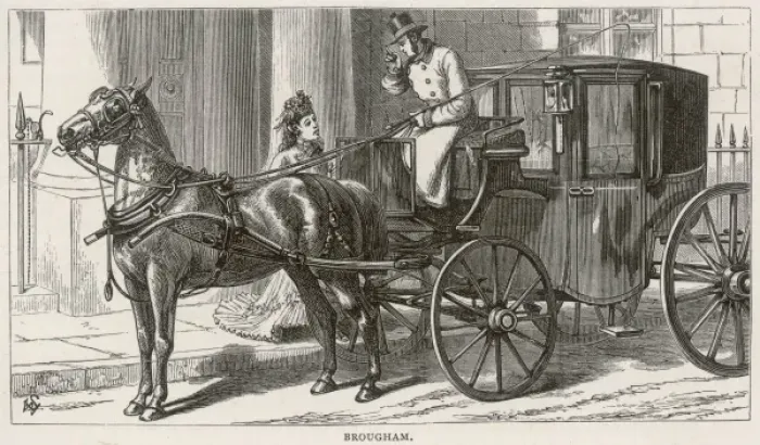 Framed Print : Brougham Lady 1872 Framed Print : Brougham Lady 1872