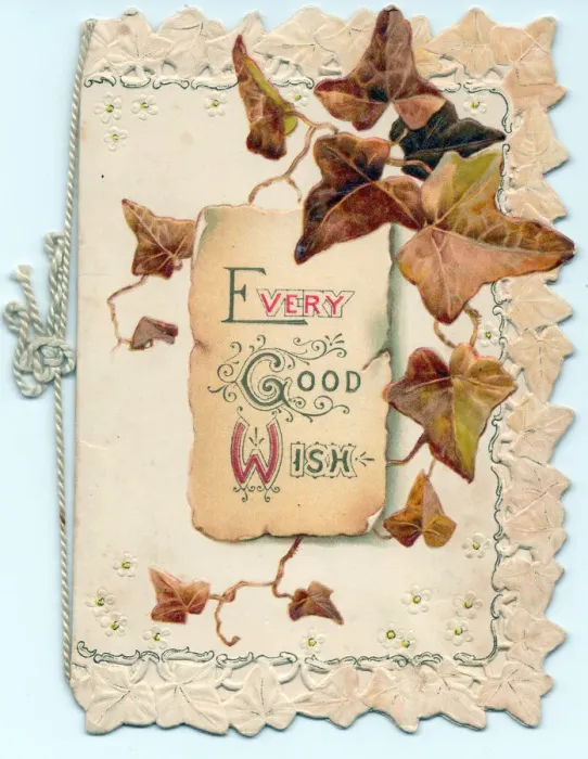 Framed Print : Brown ivy leaves on a greetings card Framed Print : Brown ivy leaves on a greetings card