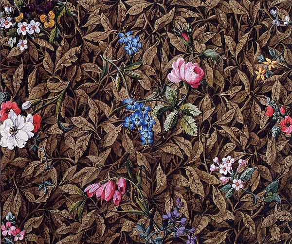 Brown Leaves and Flowers Date: 1792