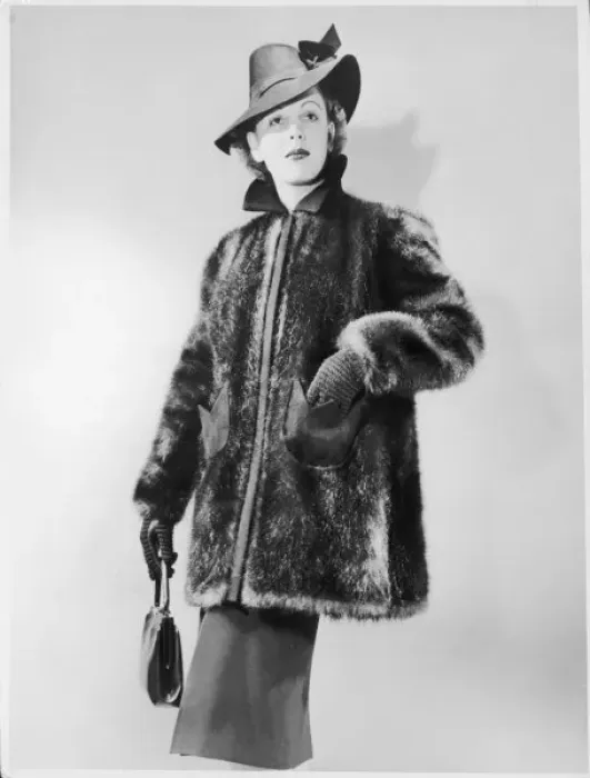 Framed Print : Brown Seal Coat 1930S Framed Print : Brown Seal Coat 1930S
