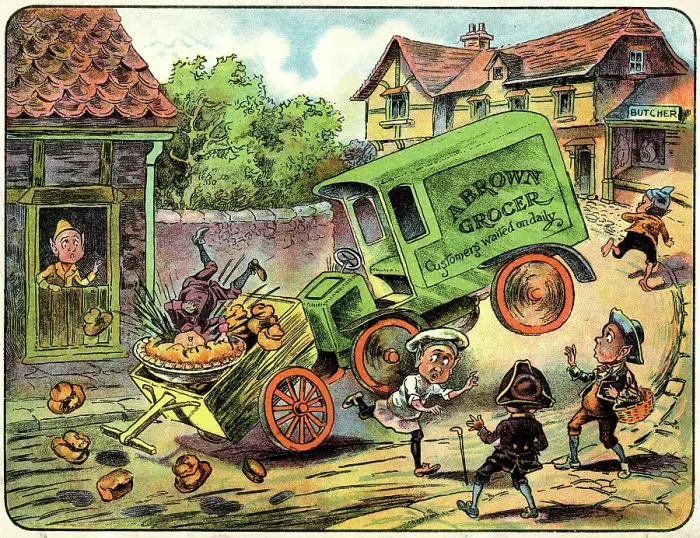 Framed Print : Brownie Grocer crashes into the baker's Blackberry Pie Framed Print : Brownie Grocer crashes into the baker's Blackberry Pie