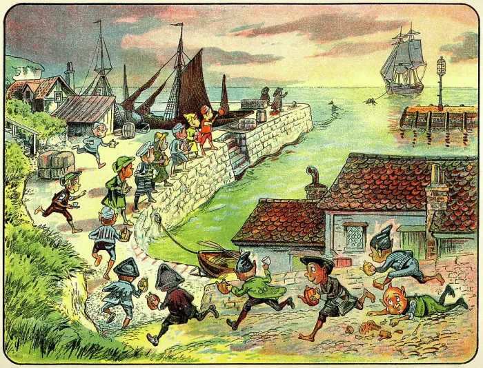 Framed Print : Brownies at the Harbour to Greet Tea Clipper Sea Maiden Framed Print : Brownies at the Harbour to Greet Tea Clipper Sea Maiden