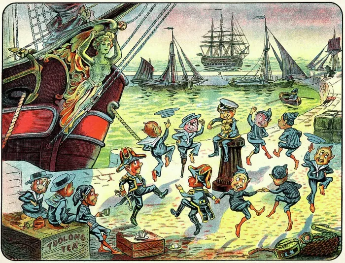 Framed Print : Brownies of the Sea Maiden celebrate their return home Framed Print : Brownies of the Sea Maiden celebrate their return home